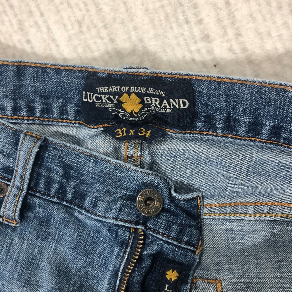 Lucky Brand 410 Athletic Fit Jeans Men's‎ 31x34 Blue Denim Read Description - Picture 9 of 10